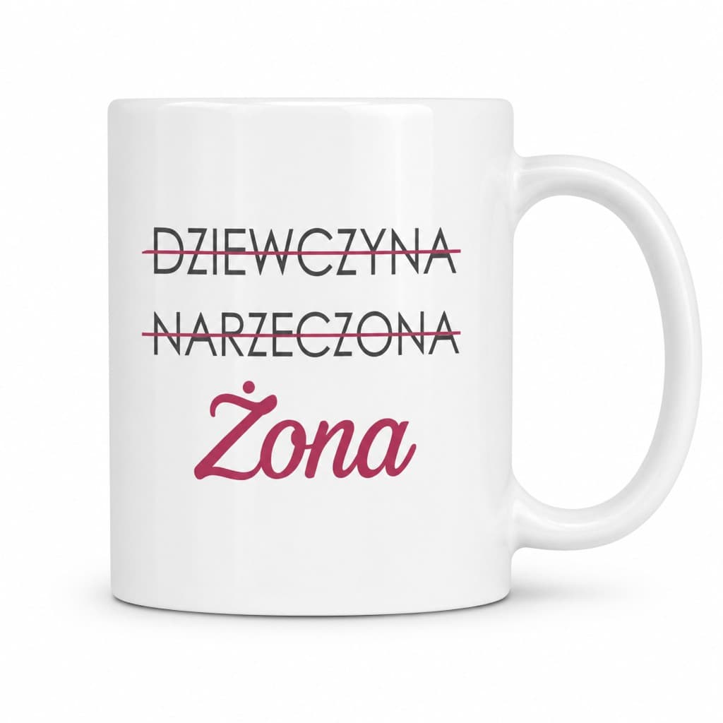 Śmieszny kubek dziewczyna narzeczona żona